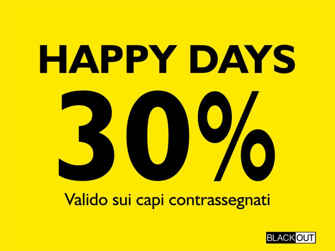 BLACKOUT al primo piano: il tuo nuovo look ti aspetta… con il 30% di sconto!