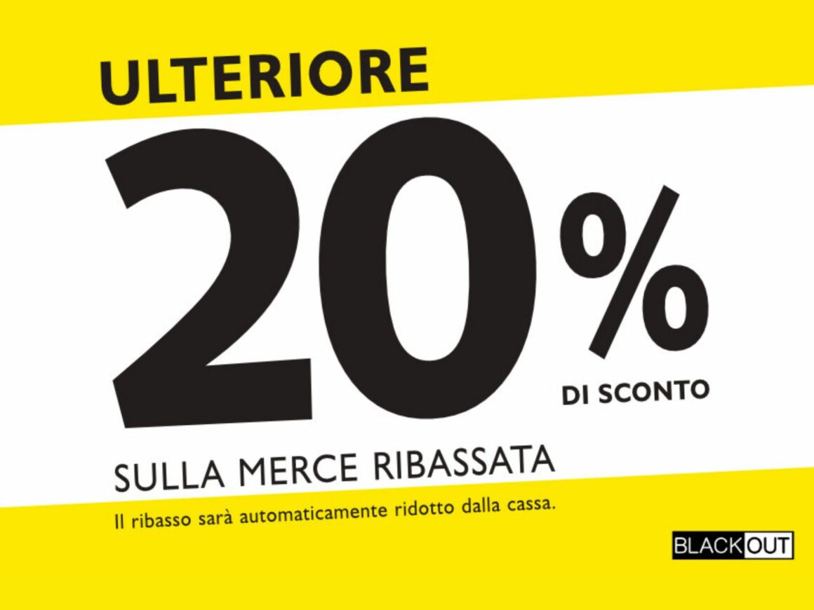Occasioni da non perdere: extra -20% su articoli già scontati!
