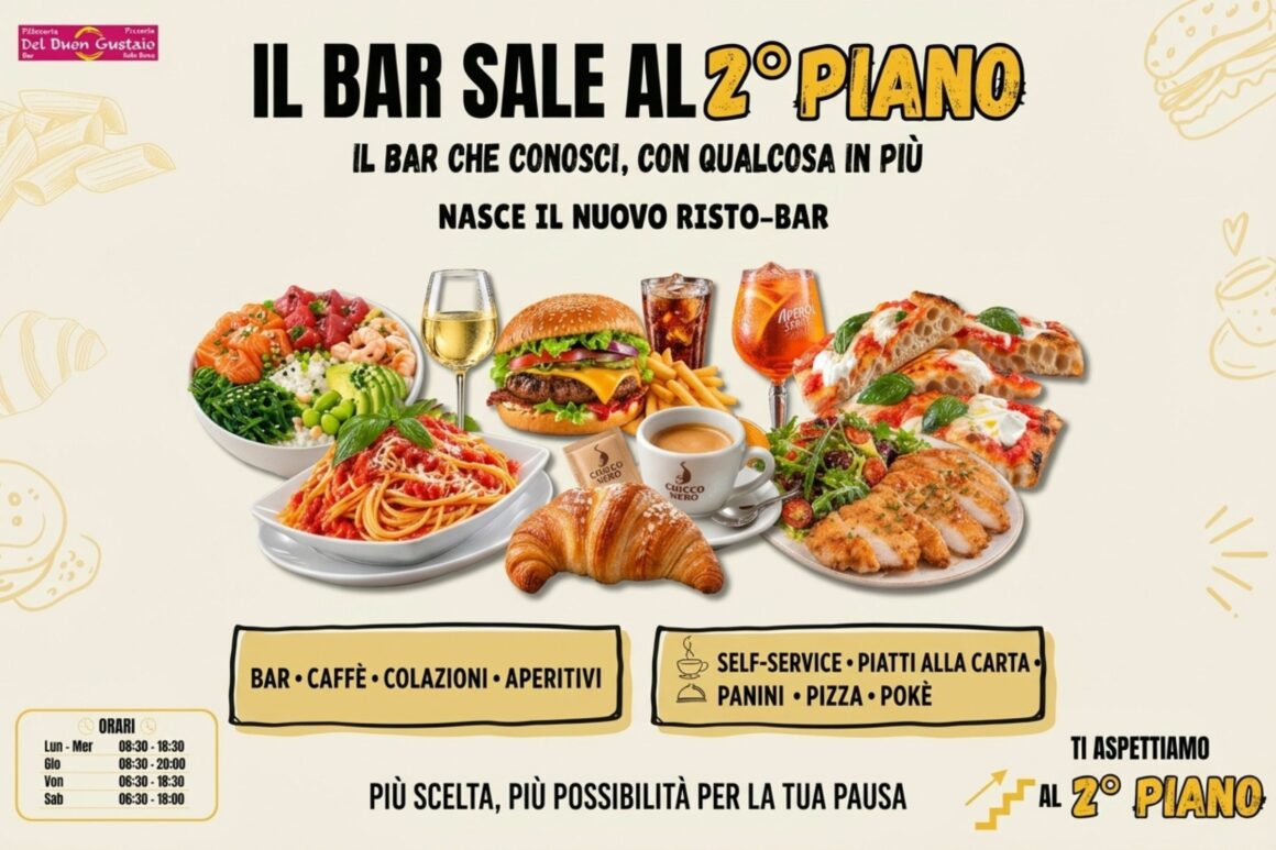 IL BAR SALE AL 2° PIANO!
