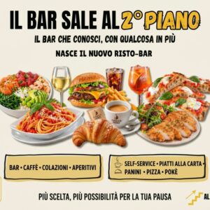 IL BAR SALE AL 2° PIANO!